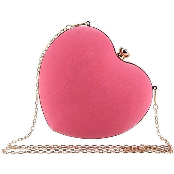 Pink Heart shaped Purse handbag - Picture 3 of 16
